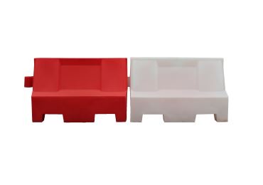 Cestné plastové zvodidlo Standard Heavy – PE, červená | biela